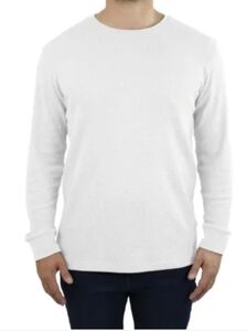 New! Jachs Men’s boys Thermal shirt 220 GSM Cotton Light weight White Size Large
